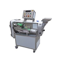 FM0012 Industriële dubbelkopige roestvrijstalen hoog-efficiënte 220V groente- en fruitsnijmachine