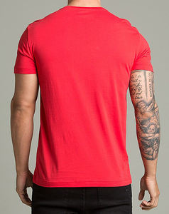 Camiseta de manga corta con cuello redondo informal para hombre, novedad de 2024, ligera, de secado rápido, Color sólido, tejido no tejido personalizado en blanco - Product Image 6