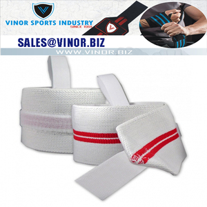 Poignets croisés de haute qualité Bandes blanches et noires Matériau en néoprène Conception unisexe Fabriqué à Sialkot Pakistan - Product Image 3