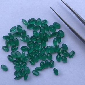 Piedra preciosa suelta ovalada facetada de ónix verde Natural de 6mm y 8mm en línea del fabricante precio al por mayor tendencia calidad AAA 2025 - Product Image 2