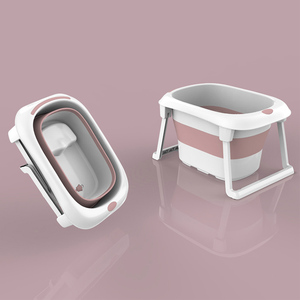 Tapón de drenaje plegable ajustable de seguridad Sling para recién nacidos Todo el juego móvil de bañera para bebés - Product Image 4