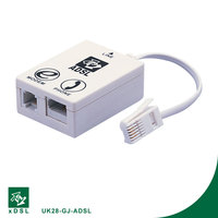 Filtre séparateur double port ADSL VDSL de marque personnalisée avec prise UK certifié CE