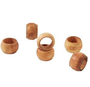 Soporte para servilletas de madera de champán, Decoración de mesa y accesorios para 4 piezas y color madera natural - Product Image 5