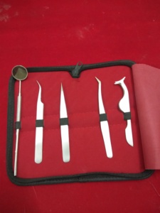 ชุดแหนบต่อขนตาสแตนเลส5ชิ้นพร้อมปลายแหลมและที่จับกระจก - Product Image 3