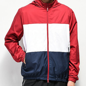 Nouveau pas cher étanche Hommes impression personnalisée logo en nylon polyester coupe-vent veste de course - Product Image 1