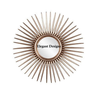 Espejo de pared indio hecho a mano para el hogar más vendido, calidad superior con diseño de lujo chapado en oro por fabricante-proveedor - Product Image 3