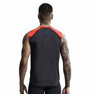 High Quality 100% Polyester Quick Dry Men's Gym Muscle Singlet Vest Customized Fitness Tank <b>Top</b> Stringer Vest - Product Image 4
