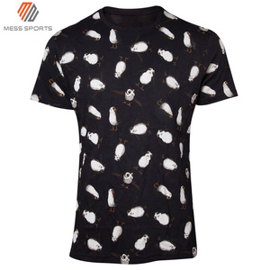 Men's Short Sleeve O-Neck T-<b>Shirt</b> With <b>White</b> Tiger And Cub Print Casual Regular Fit Polyester Animal Pattern - Product Image 2