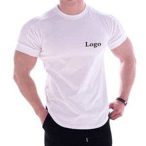 Camiseta masculina de preço personalizado, logotipo impresso 100% boa qualidade slim fit para homens