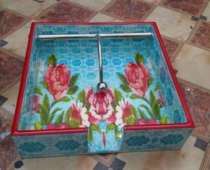 Bandeja de servir y almacenamiento de MDF con acabado en madera esmaltada e impresa, lacada, para bodas, fiestas y eventos, plato de servir hecho a mano, precio al por mayor - Product Image 3