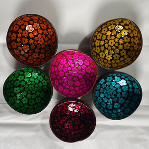 Mother of pearl coconut bowls, Mother of pearl foodsafe coconut bowl - Product Image 1