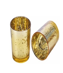 <b>Candle</b> Holders Speckled Gold Votive Holders <b>Gift</b> <b>Set</b> Centerpieces Mercury Glass Tealight Holders for Birthday restaurants - Product Image 1