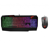 MSI Vigor GK40 Keyboard & Mouse Gaming, Hotkeys Khusus RGB Backlit US Backlit, Keyboard & Mouse Gaming Terasa Mekanikal Anti Silau