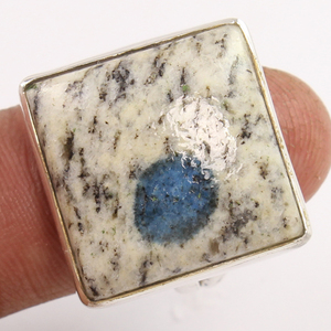 Natural K2 o KTWO Piedra preciosa Anillos de joyería azul y blanco Fabuloso 925 Anillo de ajuste de bisel de plata esterlina pura Proveedor - Product Image 4