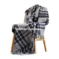 Vérifier Design 100% Laine Jeter/Couvertures/Plaids