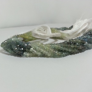 4mm 5mm Natural musgo aguamarina piedra facetada Rondelle cuentas de piedras preciosas hebras semipreciosas mejor precio de fábrica India a granel - Product Image 2