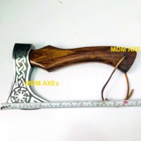 Hache multifonctionnelle MDM AXES KNIVES de haute qualité en acier au carbone HC 5160, hache de camping, hache à manche en bois de rose, 600g