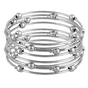 Brazaletes de aleación de metal chapado en oro y plata para mujeres y niñas para bodas, fiestas y regalos - Product Image 1
