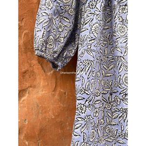 Túnica india de verano para mujer, ropa de playa de diseñador, vestido envolvente de algodón con estampado a mano, ropa Bohemia - Product Image 5