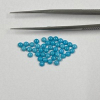 Meilleures ventes, prix le plus bas, pierres précieuses rondes en turquoise d'Arizona naturelle de 2 mm, cabochon, pierres précieuses calibrées en vrac, provenant du fabricant