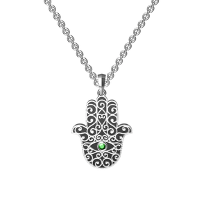 Collier main Hamsa Acier inoxydable - Product Image 3
