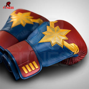 Guantes de Boxeo Profesionales Estilo Superhéroe con Cierre de Gancho y Bucle Antideslizante, Guantes de Entrenamiento de Cuero Personalizables para Uso en Invierno - Product Image 2