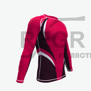 Camisa deportiva para hombre Rash Guard BJJ Long Plain poliéster diseño libre personalizado al por mayor MMA sublimación personalizada OEM Gsm Lycria - Product Image 5