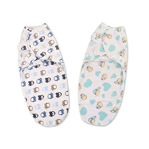 Couverture d'emmaillotage pour bébé en mousseline de coton 100% biologique |   Couverture douce et respirante pour nouveau-né |   Couverture de couchage légère pour bébé unisexe - Product Image 1