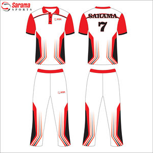 Kit de cricket en jersey demi-manches pour hommes de haute qualité ensemble d'uniformes avec logo personnalisé et sublimation - Product Image 3