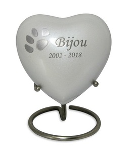 Urne souvenir en forme de coeur en gros urnes funéraires pour adultes pour cendres humaines urne de crémation en métal de qualité supérieure - Product Image 3