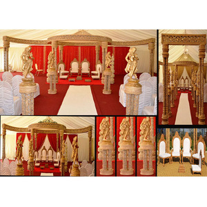 เสาสามเสาสำหรับงานแต่งงานที่ไม่เหมือนใครเสาสามเสา FRP mandap แบบพิเศษสำหรับงานแต่งงานแบบสามเสางานแต่งสมัยใหม่ - Product Image 1