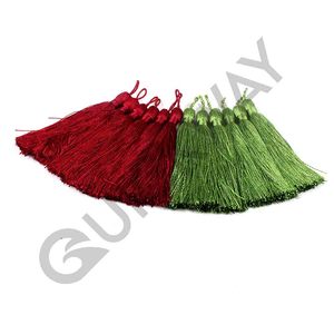 All-Design Custom 2023 Wholesale High Quality Rayon Metallic Green Tassel <b>Trims</b> <b>Fringe</b> for Decorative Use - Product Image 3