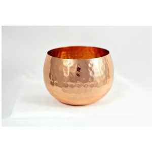 Copper <b>Bowl</b> Pure Copper <b>Bowls</b> With Plain and Hammered Design for Round Shape for <b>Small</b> Size Salad <b>Bowl</b> - Product Image 1