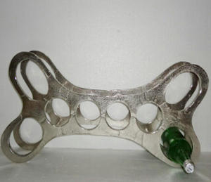 Support à vin et à champagne moderne de luxe Hot Premium Vantage en aluminium avec finition nickelée pour l'utilisation des accessoires de bar - Product Image 1