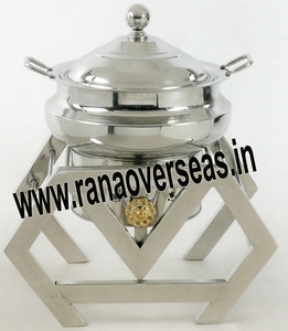 Durable Stainless Steel Hotel Kitchen Equipment <b>Buffet</b> Chafers Round Chafing Dish Catering Equipment Serving Dish - Product Image 3