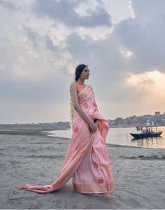 Abito da cerimonia nuziale stile Banarasi in seta con Design per donna a prezzo all'ingrosso <span class=keywords><strong>bazar</strong></span> - Product Image 6