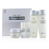 3W CLINIC Collagen White Skin Care, Set de 3 Productos para el Cuidado Facial con Colágeno Marino, Antienvejecimiento y Blanqueador, Kit Profesional Coreano K-beauty