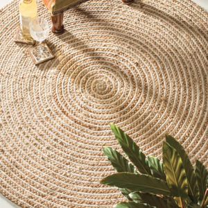Handmade Eco-friendly Natural Round Bordered Straw Decor Floor Water Hyacinth <b>Rug</b> Classic Style Wholesale in Vietnam - Product Image 2