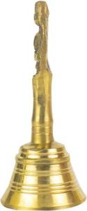 Handmade Pure Brass simple and elegant hand Bell for <b>Home</b> decor <b>Temple</b> and Brass Pooja Bell - Product Image 2