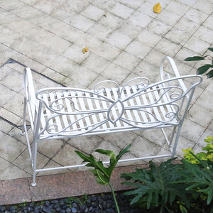 Banc de jardin en acier papillon pliable Vintage, meubles d'extérieur <span class=keywords><strong>pliables</strong></span> et en métal en fer pour parc, Patio - Product Image 5