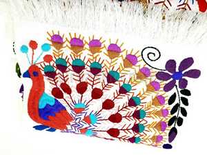 Bohemian Mexican Hand Embroidered Fiesta Home Decor <b>Bed</b> <b>Runner</b> Woven Beautiful Table <b>Runner</b> - Product Image 4