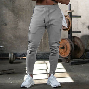 Pantalon de survêtement en coton taille haute pantalon de survêtement de gymnastique décontracté pour hommes pantalon d'exercice d'entraînement en polaire personnalisable avec service OEM - Product Image 3