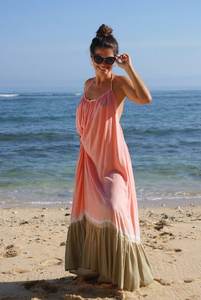 เดรสแม็กซี่ดึงดูดใจสำหรับผู้หญิงชุดเดรสลำลองแขนกุดยาวถึงพื้นสไตล์หวานๆและรอบเอวธรรมชาติ - Product Image 3