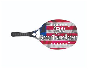 Raquettes de beach tennis sur mesure avec face de 20 mm, poids de 310-330 g, longueur de 50 cm, poignée en fibre de carbone et filet en fibre de verre carbone - Product Image 6