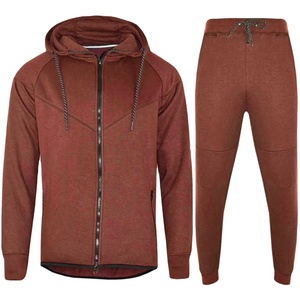 Wholesale Unisex Custom Made <b>Full</b> Front <b>Zip</b> Long Sleeve 100% Cotton Fleece Windbreaker 2-Piece Tracksuit Yellow <b>Sweatshirts</b> - Product Image 5