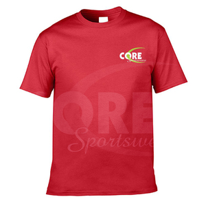 Haute qualité 100% coton hommes T-Shirt à manches courtes été Logo personnalisé léger respirant couleur unie motif solide - Product Image 1