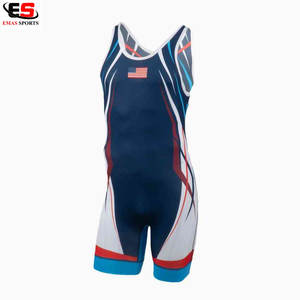 Logo personnalisé de haute qualité pour hommes Gym Wrestling Singlet Nylon Spandex Tissu disponible à la vente - Product Image 4