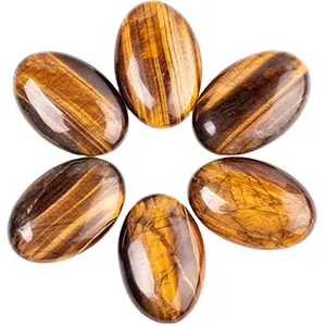 Atacado Escolha Tiger Iron Palm Stones Banded Ironstone chakra cristais cura à venda