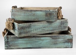 Plateau en bois pour décoration de maison, avec poignées, vtt, bleu marine, or, vernis personnalisé, organisateur, Surface longue, offre spéciale - Product Image 2