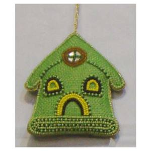 Ornement de Noël en tissu en forme de cabane pour décoration - Product Image 1